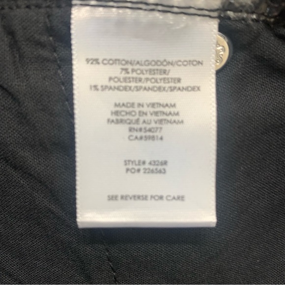 Cabi High Rise Black Stretch Denim Jeans Straight Leg Women’s Size 0 - Picture 14 of 14